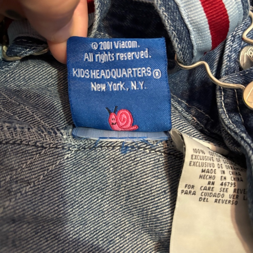 Vintage 2001 Blue’s Clues Denim Shortalls Kids 4T - Picture 8 of 8